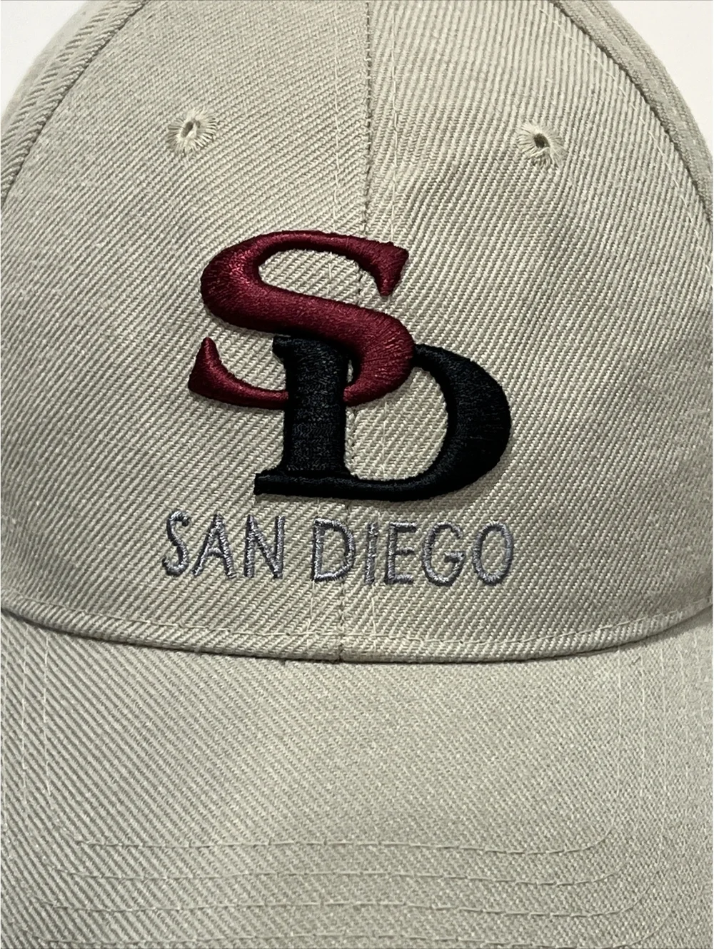 San Diego California Ocean Beach Balboa Park USS Midway Museum Tan Baseball Cap